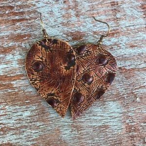 Leather earrings